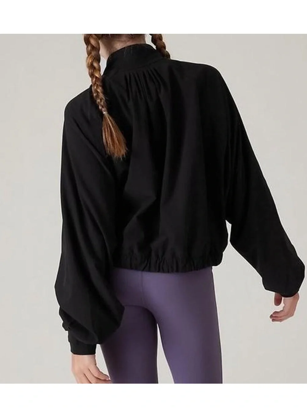 Athleta Girl Black Cropped Jacket Girls XS 6